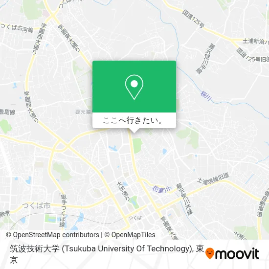 筑波技術大学 (Tsukuba University Of Technology)地図