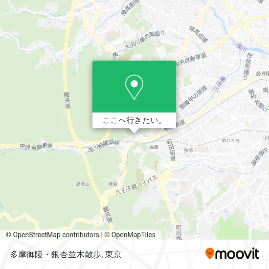 多摩御陵・銀杏並木散歩地図