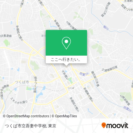 つくば市立吾妻中学校地図