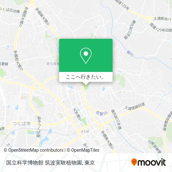 国立科学博物館 筑波実験植物園地図