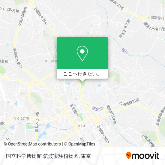 国立科学博物館 筑波実験植物園地図