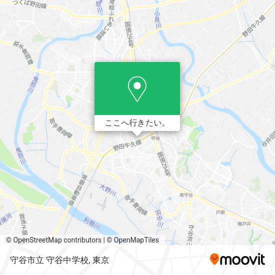 守谷市立 守谷中学校地図