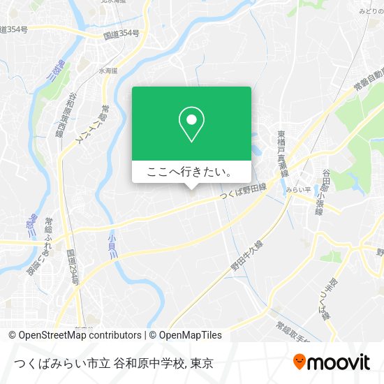 つくばみらい市立 谷和原中学校地図