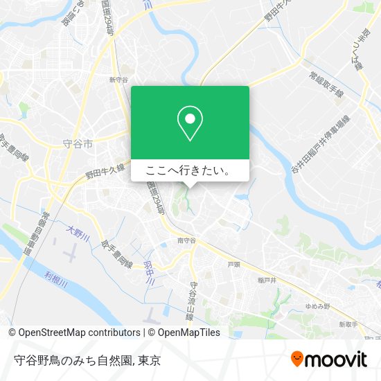 守谷野鳥のみち自然園地図