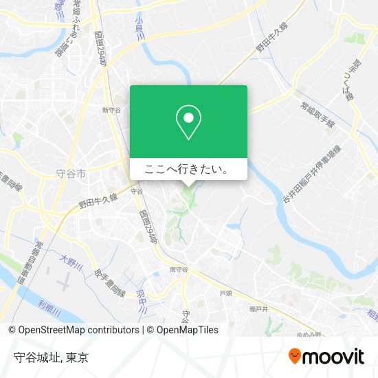守谷城址地図