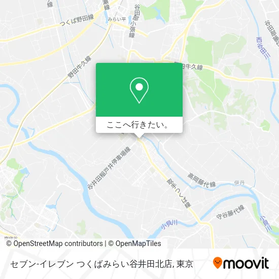 セブン-イレブン つくばみらい谷井田北店地図