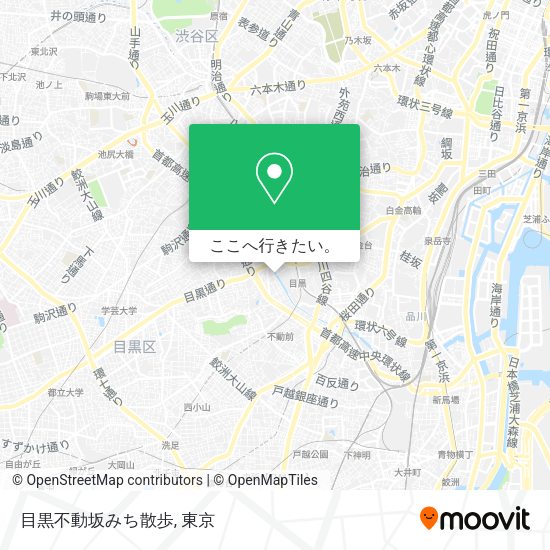 目黒不動坂みち散歩地図