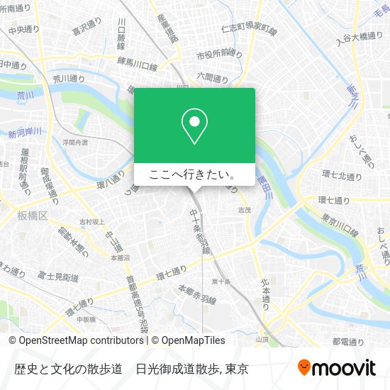 歴史と文化の散歩道　日光御成道散歩地図