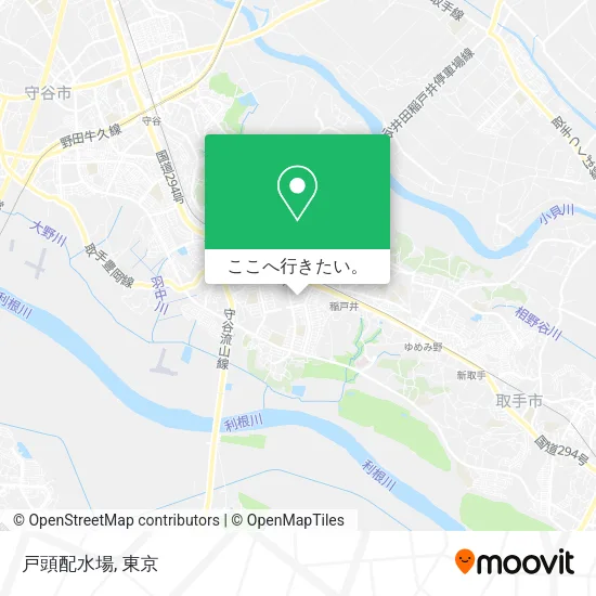 戸頭配水場地図