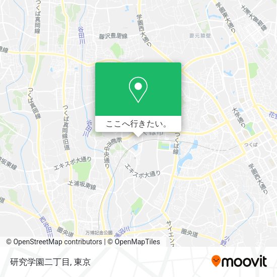 研究学園二丁目地図