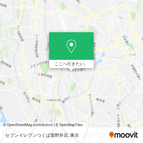 セブンイレブンつくば面野井店地図