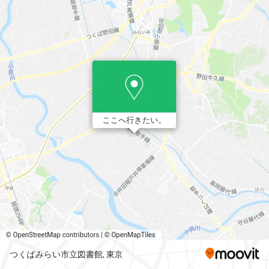 つくばみらい市立図書館地図