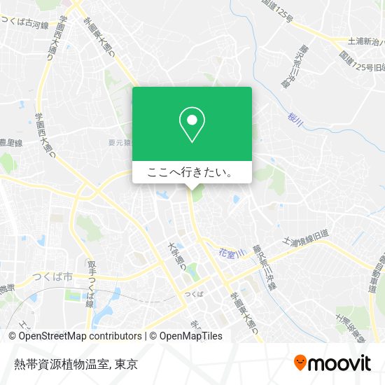 熱帯資源植物温室地図