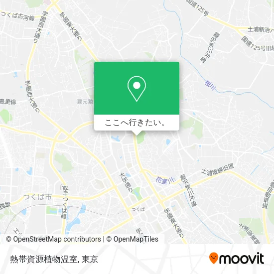 熱帯資源植物温室地図