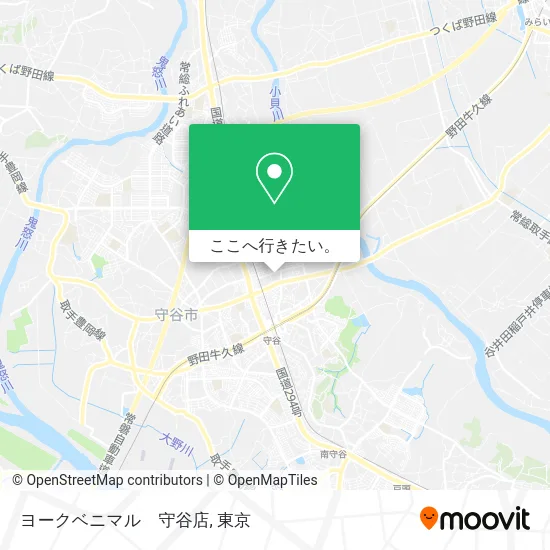 ヨークベニマル　守谷店地図