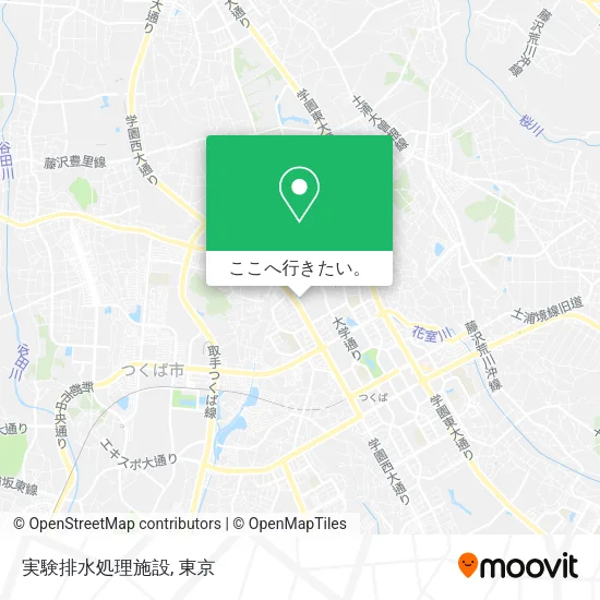 実験排水処理施設地図