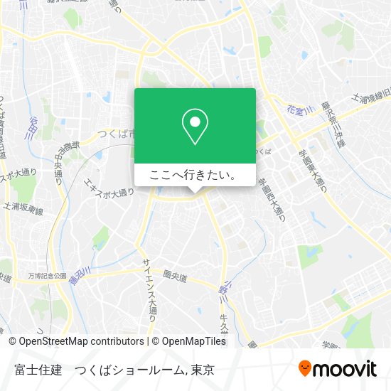 富士住建　つくばショールーム地図