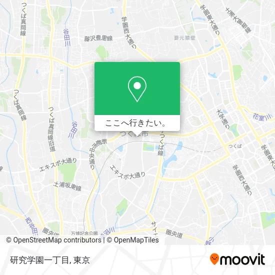 研究学園一丁目地図