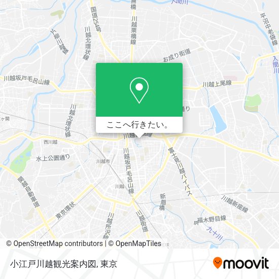 小江戸川越観光案内図地図
