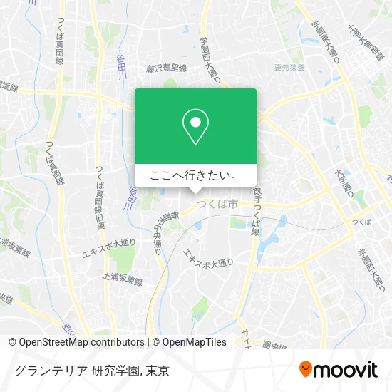 グランテリア 研究学園地図