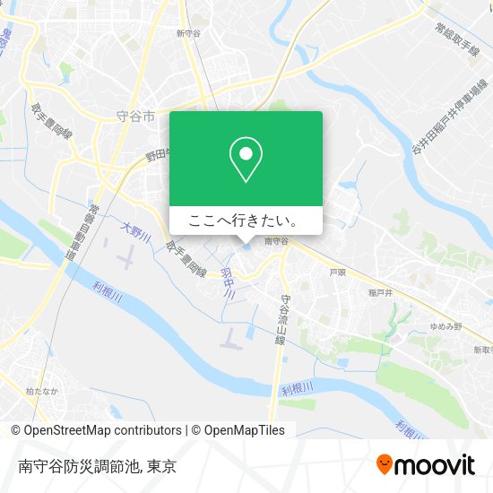 南守谷防災調節池地図