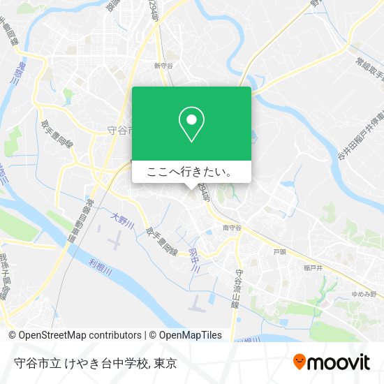 守谷市立 けやき台中学校地図
