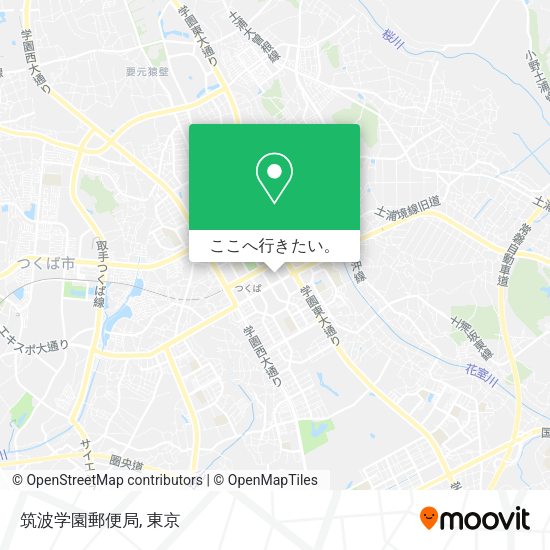 筑波学園郵便局地図