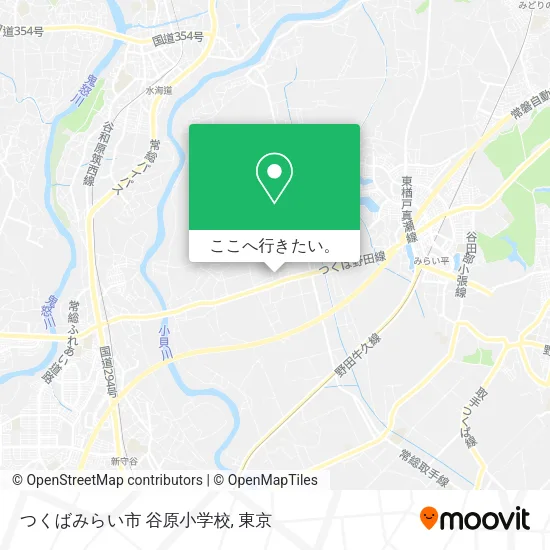 つくばみらい市 谷原小学校地図