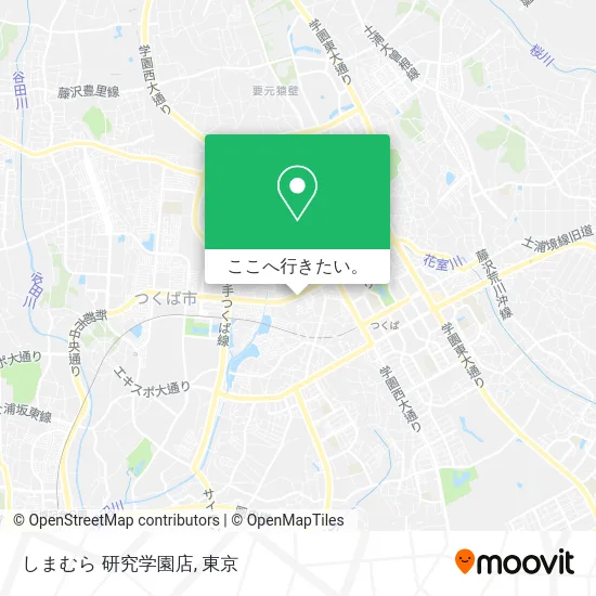しまむら 研究学園店地図