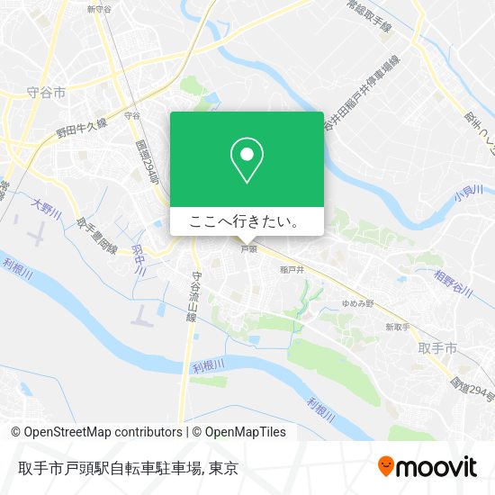 取手市戸頭駅自転車駐車場地図