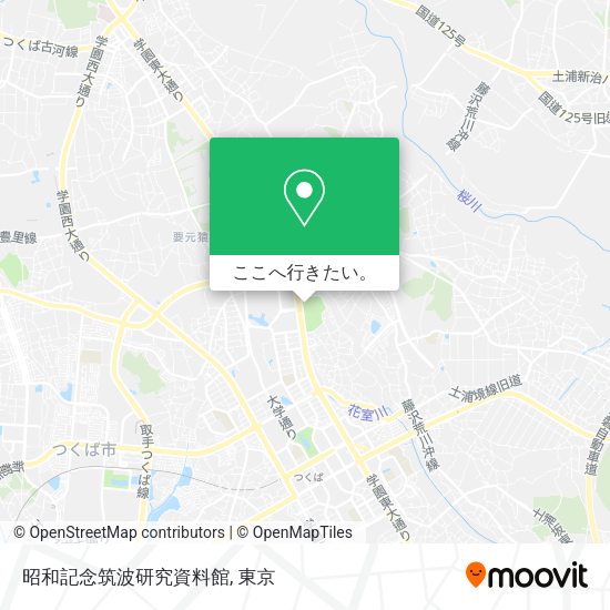 昭和記念筑波研究資料館地図