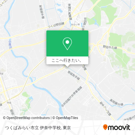 つくばみらい市立 伊奈中学校地図