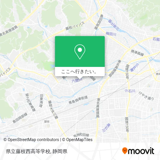 県立藤枝西高等学校地図
