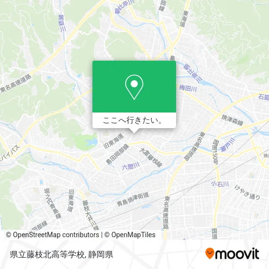 県立藤枝北高等学校地図
