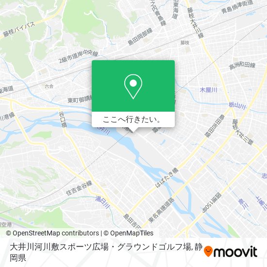 大井川河川敷スポーツ広場・グラウンドゴルフ場地図