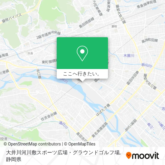 大井川河川敷スポーツ広場・グラウンドゴルフ場地図