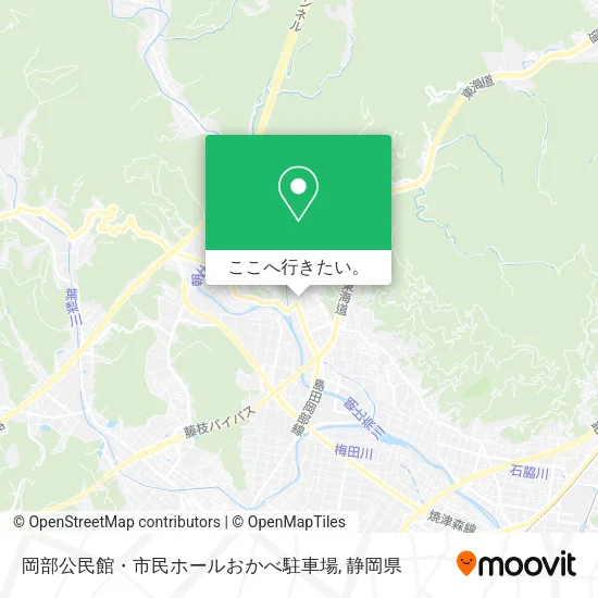 岡部公民館・市民ホールおかべ駐車場地図