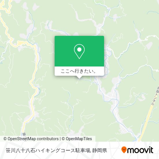 笹川八十八石ハイキングコース駐車場地図