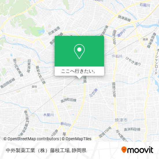 中外製薬工業（株）藤枝工場地図