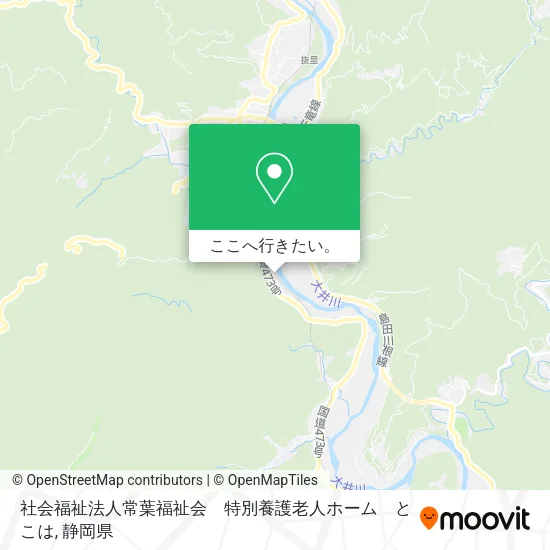 社会福祉法人常葉福祉会　特別養護老人ホーム　とこは地図