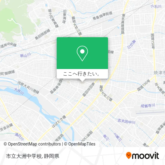 市立大洲中学校地図