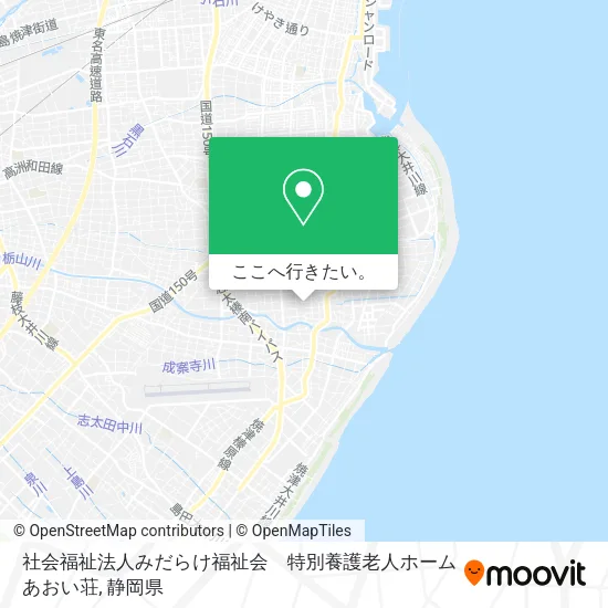 社会福祉法人みだらけ福祉会　特別養護老人ホームあおい荘地図