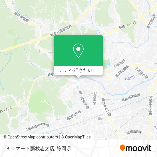 ＫＯマート藤枝志太店地図