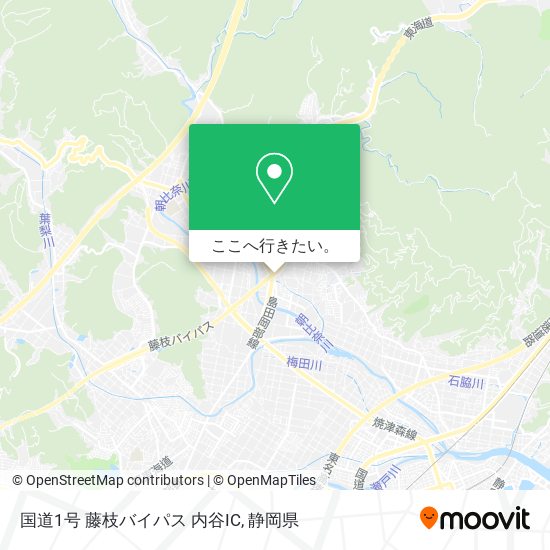 国道1号 藤枝バイパス 内谷IC地図