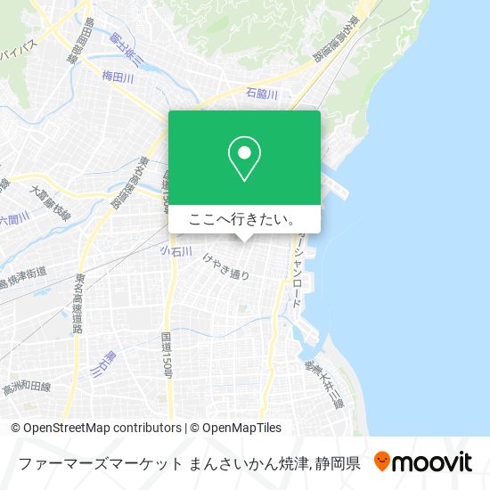 ファーマーズマーケット まんさいかん焼津地図