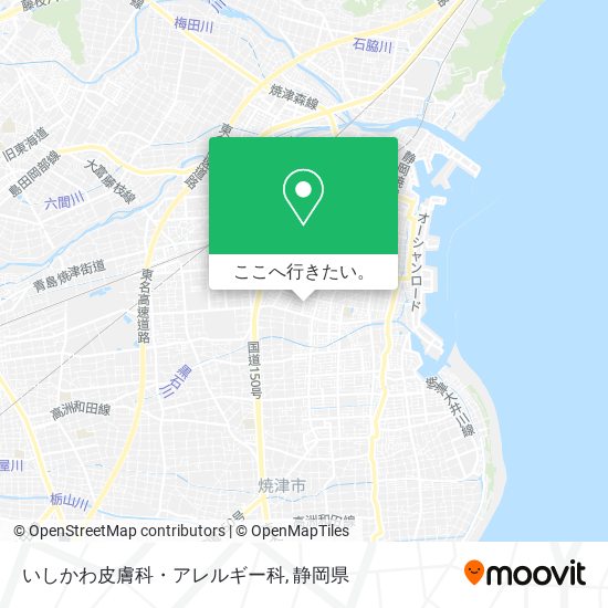 いしかわ皮膚科・アレルギー科地図