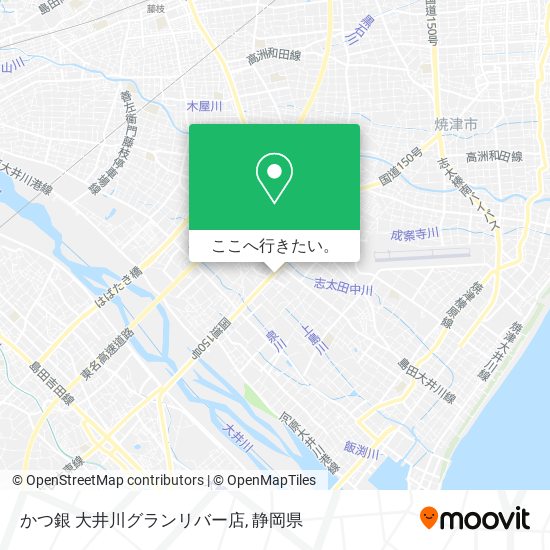 かつ銀 大井川グランリバー店地図