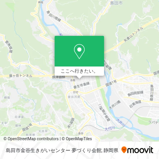島田市金谷生きがいセンター 夢づくり会館地図