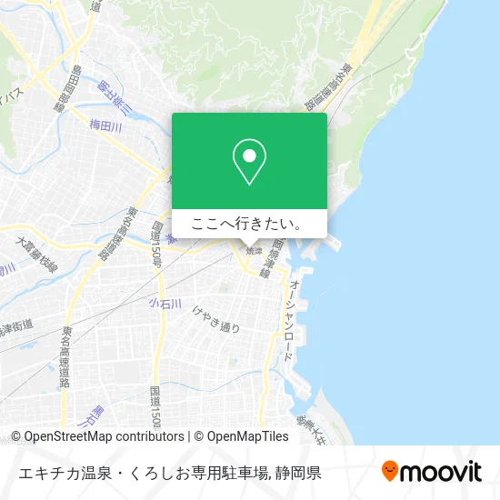 エキチカ温泉・くろしお専用駐車場地図