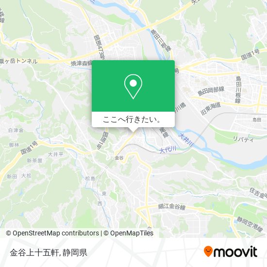 金谷上十五軒地図